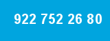 922 752 26 80 922 752 26 80